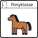 Metacom Symbol Pferd mit Überschrift Ponyklasse